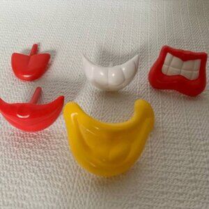 Lot of 5 Mr. Mrs. Potato Head Mouth, Teeth, Lipstick Lips & Tongue Set